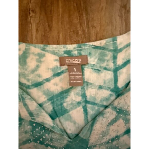 Chico’s Geometric Design Blouse - Picture 2 of 3